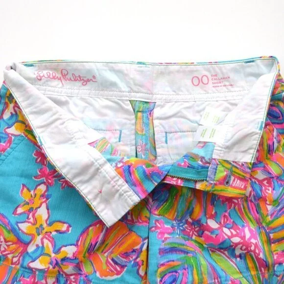 Lilly Pulitzer Callahan Shorts Summer Haze Blue 00 - Picture 3 of 5
